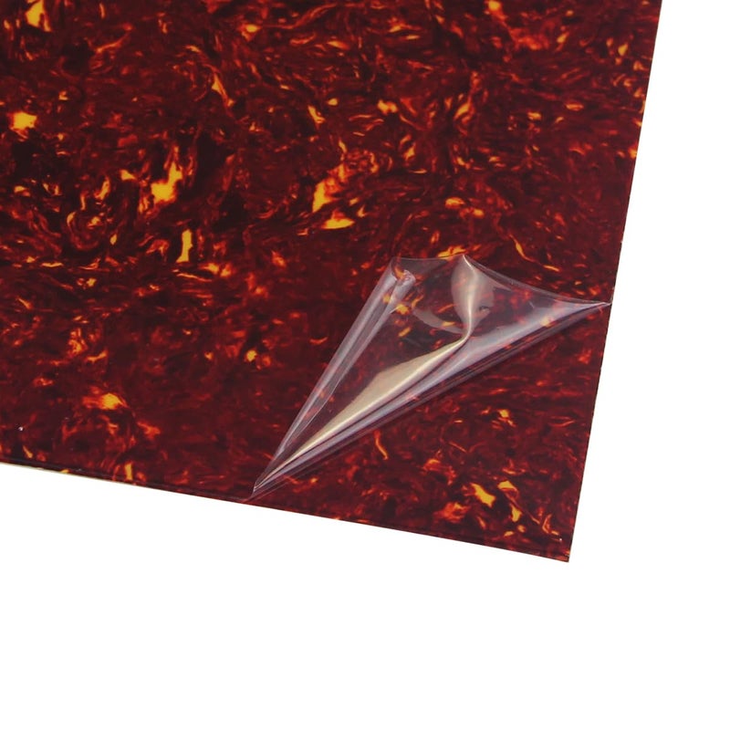 FLEOR 20x17cm Acoustic Pickguard Blank Material Self Adhesive Guitar Pick Guard Scratch Plate Sheet, Red Tortoise - Image 4